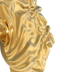 Poster - Golden waves of luxury gold texture abstract