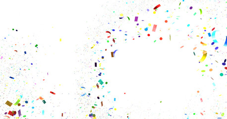 Poster - Confetti, paper triangle on the floor, fancy, colorful, celebration party