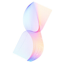 Poster - Wave of the many colored lines. Abstract wavy stripes on a white background isolated. Creative line art. jpg. Design elements created using the Blend Tool
