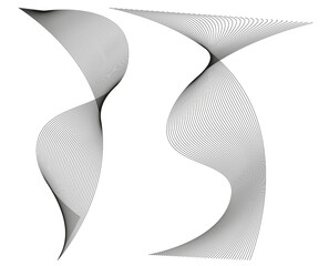 Poster - Wave of the many colored lines. Abstract wavy stripes on a white background isolated. Creative line art. jpg. Design elements created using the Blend Tool