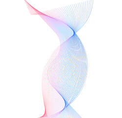 Poster - Wave of the many colored lines. Abstract wavy stripes on a white background isolated. Creative line art. Vector illustration EPS 10. Design elements created using the Blend Tool