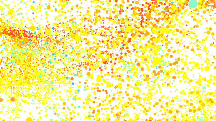 Poster - Vibrant yellow, orange, and red dots on white. Perfect for websites, presentations, and more!