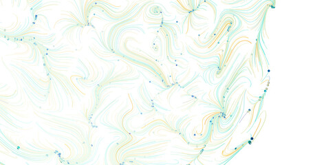 Poster - High-resolution abstract background with swirling lines, dots, and pastel colors. Perfect for design projects.