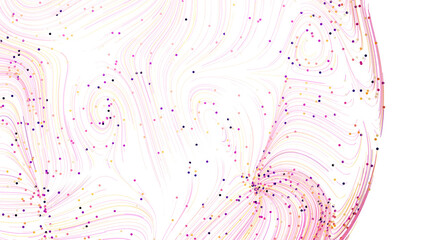 Poster - Beautiful abstract background with pink, purple swirls and scattered dots. Perfect for websites, presentations, and more.