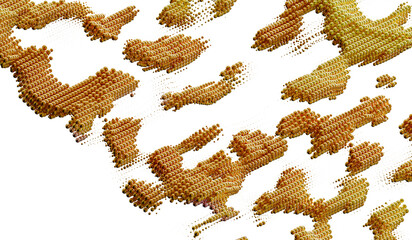 Poster - High-resolution image of an abstract gold sphere pattern. Perfect for backgrounds, textures, and design projects.