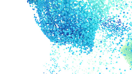 Poster - Beautiful abstract background with blue confetti. Perfect for websites, presentations, and more.