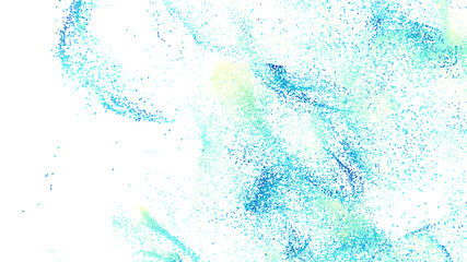 Poster - Beautiful abstract background with blue and green particles. Perfect for websites, presentations, and more.