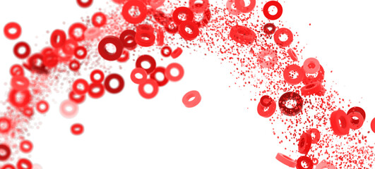 Poster - Abstract background with red rings. Perfect for presentations, websites, and more.