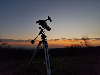 Wall Mural - astronomical telescope for observing stars, planets, moon and other celestial objects.