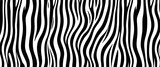 Sleek monochrome zebra stripes, seamless vector pattern ideal for fashion textiles,  print,  wildlife