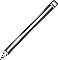 Poster - Pencil clean simple vector linear outline black vector illustration