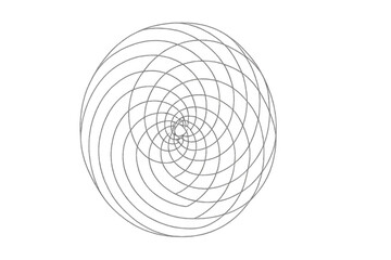 Poster - Abstract spiral design with transparent background, ideal for digital art projects and graphic design