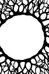 Poster - Abstract frame of biological cell segments for scientific and artistic designs