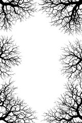 Poster - Symmetrical nerve-like branching frame for design and decoration