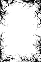 Poster - Abstract vine covered border frame design for creative backgrounds