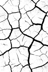 Poster - Abstract cracked mud pattern for textured background and design inspiration