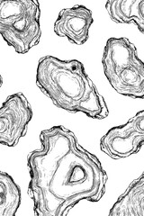 Poster - Abstract pattern with embedded fossil outlines for artistic background design
