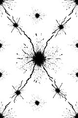 Poster - Dynamic abstract pattern of exploding sparks on black bold background for design