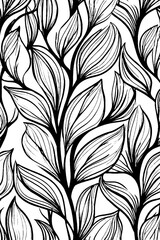 Poster - Abstract pattern of intertwined leaves and branch design for decorative backgrounds