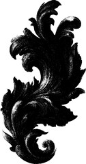 Poster - Ornate abstract black and white illustration for vintage design and decoration