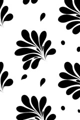 Poster - Abstract pattern with scattered teardrop shapes for retro design background