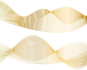 Poster - wave of many colored lines. Abstract wavy stripes on a white background isolated. Creative line art. jpg Design elements created using the Blend tool. Curved smooth tape