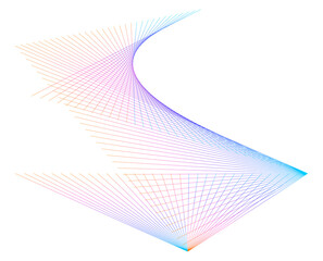 Poster - design elements. A wave of many lines around the circumference of the ring. Abstract circle wavy stripes on a white background isolated. jpg Colored waves with lines created us