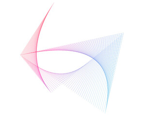 Poster - design elements. A wave of many lines around the circumference of the ring. Abstract circle wavy stripes on a white background isolated. jpg Colored waves with lines created us