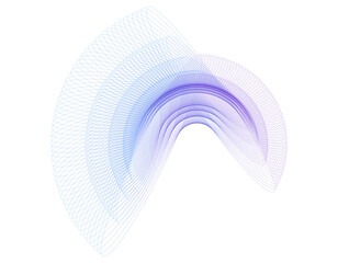 Poster - design elements. A wave of many lines around the circumference of the ring. Abstract circle wavy stripes on a white background isolated. jpg Colored waves with lines created us