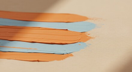 Poster - Abstract Acrylic Paint Strokes in Earth Tones