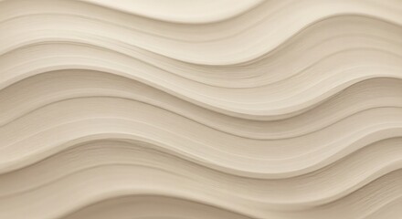Poster - Abstract Beige Wave Pattern Texture Background