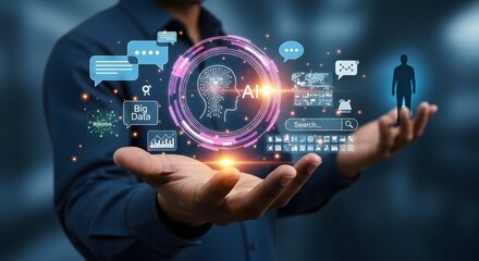 ai artificial intelligence technology concept for business and digital transformation