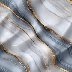 Poster - Elegant white marble background adorned with golden veins, perfect for enhancing the aesthetics of interior spaces. Ample room for text