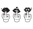 © Soron - Middle Finger Lips Svg