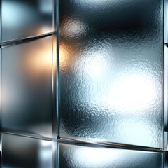 Poster - This silver foil texture displays a unique grainy pattern ideal for various design purposes, offering space for creative text overlays SEAMLESS PATTERN