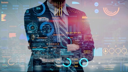 Poster - Data analytics and big data strategy for real-time analytics, predictive data modeling, business intelligence analytics, and data-driven decision-making in modern digital businesses. Thunk