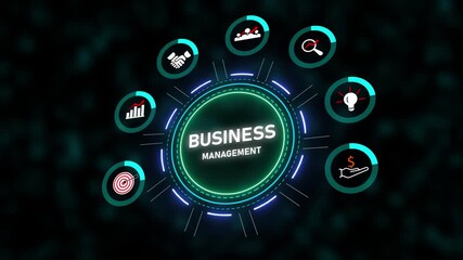 Poster - Dynamic Business Management Animation Growth Strategy Success Teamwork Innovation Technology. Teamwork, And Innovation Highlight Growth And Success. ChatGPT said:Business Management Animation