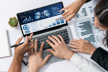 Poster - Business data dashboard provide business intelligence analytic for marketing strategy planning brisk with big data set to analyze customer demands and foreseeing business future