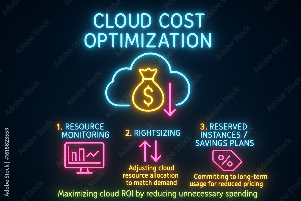 Cloud Cost Optimization Infographic with Docker Compose Diagram for ...
