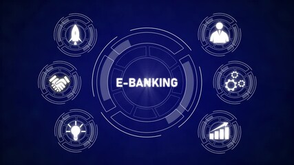 Poster - E Banking Digital Finance Technology Innovation Growth Startup Business Banking Online Finance