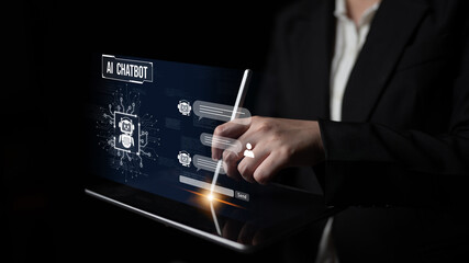 Poster - AI chatbot using prompt engineering and LLM deep learning delivers explainable generative AI for smarter, more efficient business support. Latch