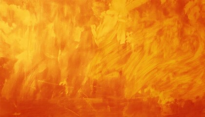 Wall Mural - vibrant orange and yellow grunge texture with abstract brushstrokes for halloween backgrounds or spooky poster design

