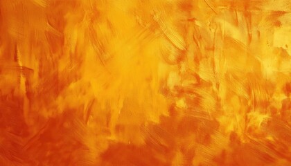 Wall Mural - vibrant orange and yellow grunge texture with abstract brushstrokes for halloween backgrounds or spooky poster design

