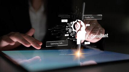 Poster - AI assistant with LLM, big data, machine learning, and generative AI powers prompt engineering and supports agentic AI for advanced business applications. Latch