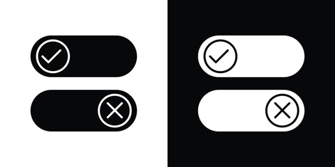 Boolean icon silhouette set. vector pictograms for ui