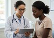 © sujon1638 - Diverse healthcare professionals collaborating with patients using digital technology for consultations and treatment planning