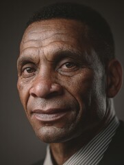 Poster - business businessman office mature middle aged meeting man portrait corporate manager smiling black businessperson, created with ai, Generative AI
