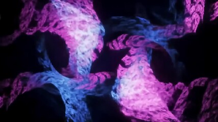Abstract purple blue digital art swirls, dark background, design element