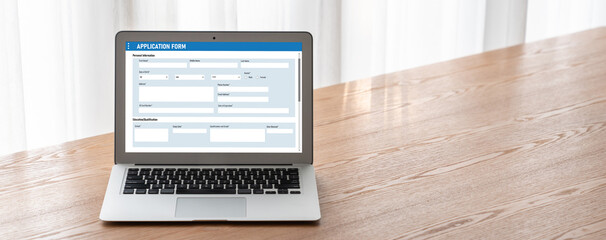Poster - Online application form for modish registration on the internet website