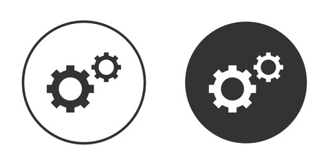 Gear icon, flat vector simple element illustration from editable concept